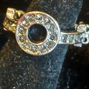 Paparazzi Silvertone Stretch Ring with Rhinestone Accents